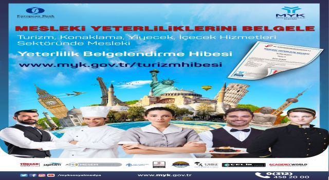 Turizm çalışanlarına MYK belgesi için hibe desteği