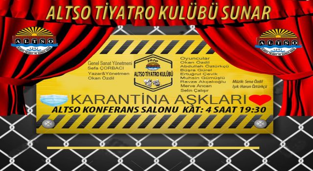 Altso tiyatro kulübü ‘Karantina Aşıkları’oyununu sergileyecek