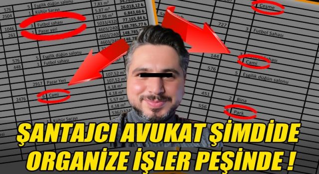 Şantajcı Avukat şimdide organize işler peşinde!