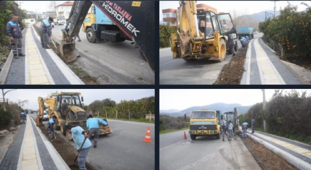 ALANYA BELEDİYESİ’NDEN ŞEHİR MERKEZİNDE HUMMALI ÇALIŞMA