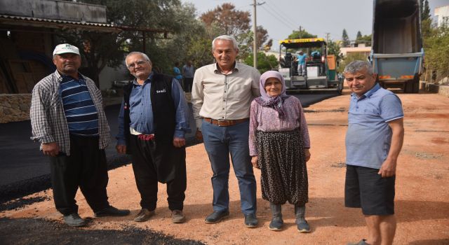 DİMÇAYI YOLU SICAK ASFALTLA KONFORLU HALE GELİYOR