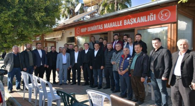 MHP ALANYA DEMİRTAŞ MAHALLESİNDE ESNAF ZİYARETİ YAPTI