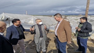 BAŞKAN TÜRKDOĞAN SERALARI ZARAR GÖREN ÜRETİCİLERİ YALNIZ BIRAKMADI